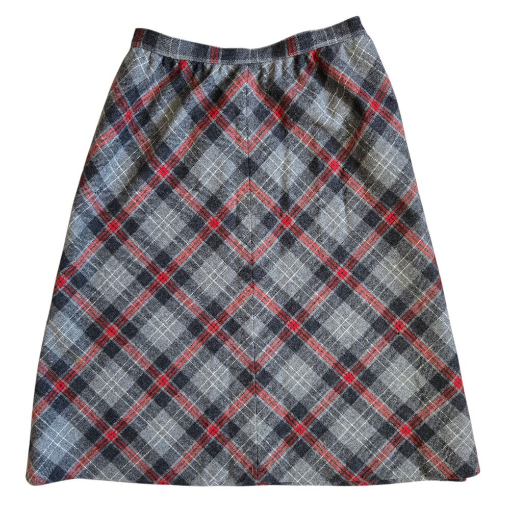Vintage Pendleton 80s Wool Skirt Dark Academia Wool Plaid Old Money Women Small